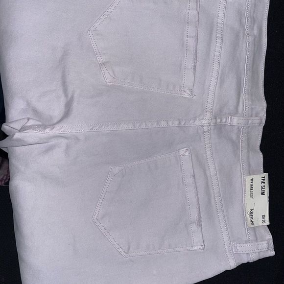 Kensie size 10/30 lilac denim slim fit with raw edge hem NWT - Picture 14 of 14